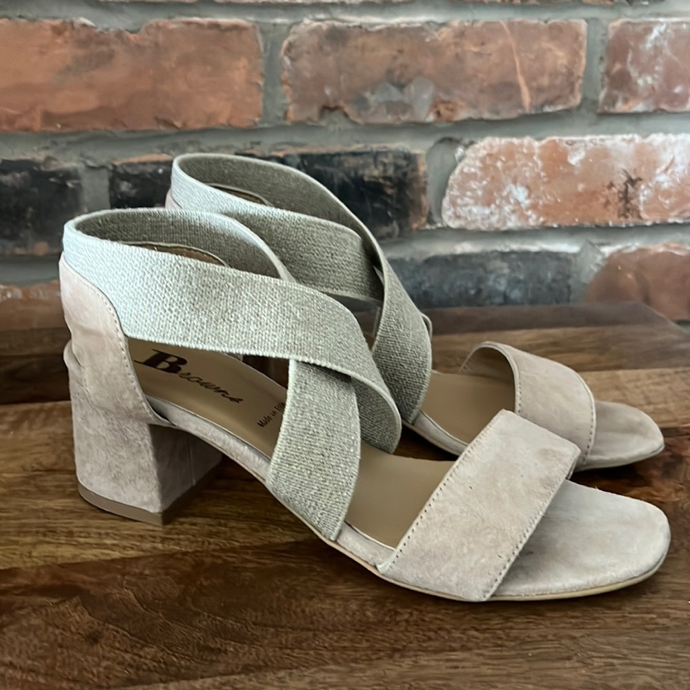 Browns Suede Block Heel Sandal